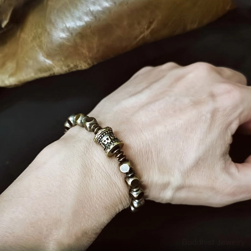 Buddhist spiritual bracelet representing enlightenment through sacred mantra meditation