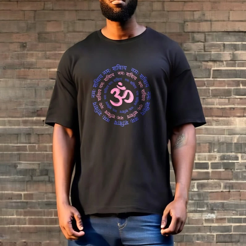OM mantra Sanskrit cotton t-shirt packaging presentation box unboxing