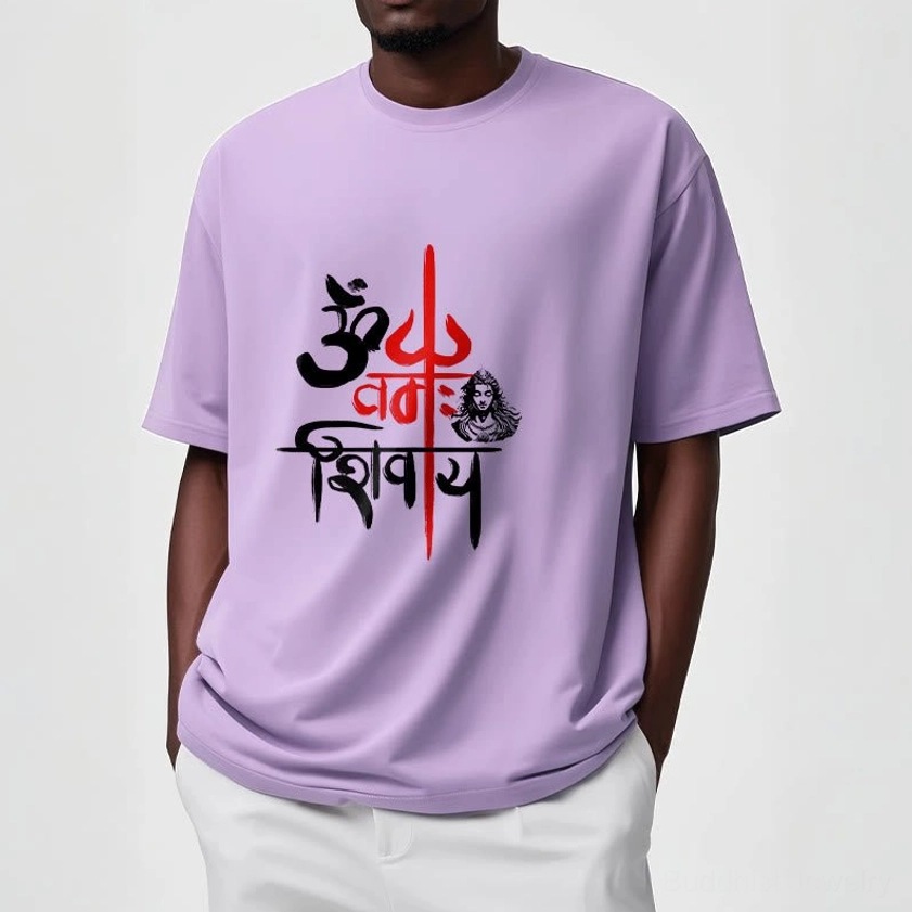 OM Namah Shivaya Buddhist spiritual t-shirt multiple color swatches options