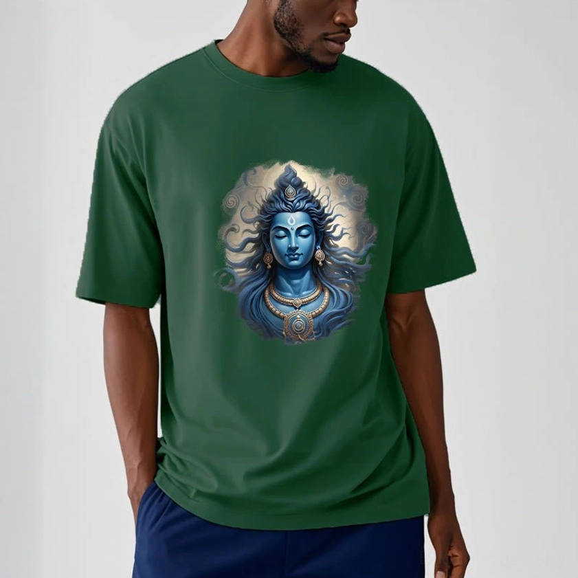 Buddhist mantra t-shirt fabric close-up highlighting premium 100% cotton material and design clarity
