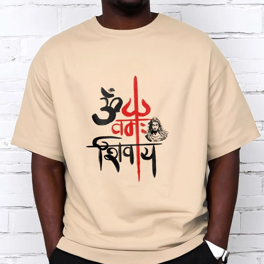 OM Namah Shivaya t-shirt fabric texture premium cotton quality material