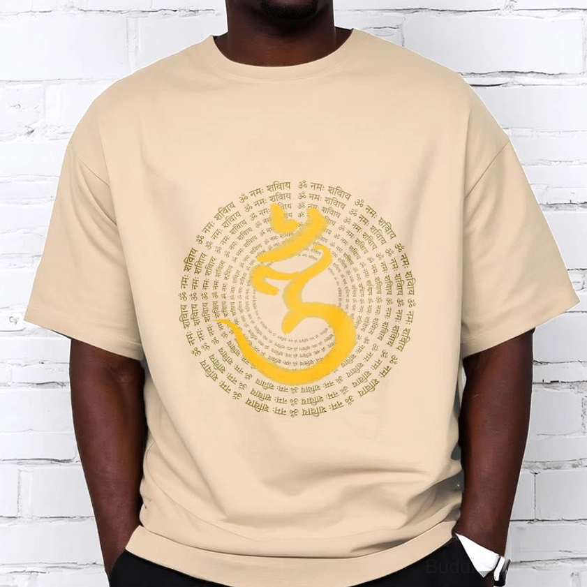 Om Namah Shivaya mantra tee unisex fit and comfort demonstration styling guide