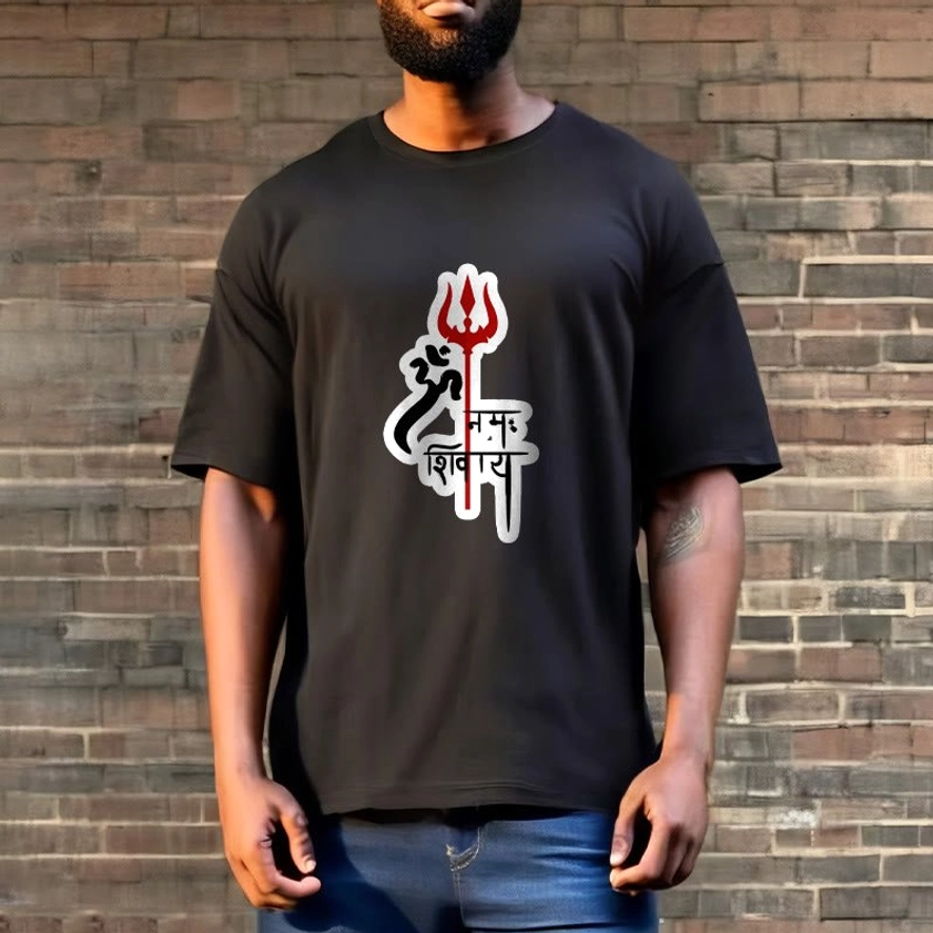 Om Namah Shivaya trident spiritual t-shirt care instructions washing guide