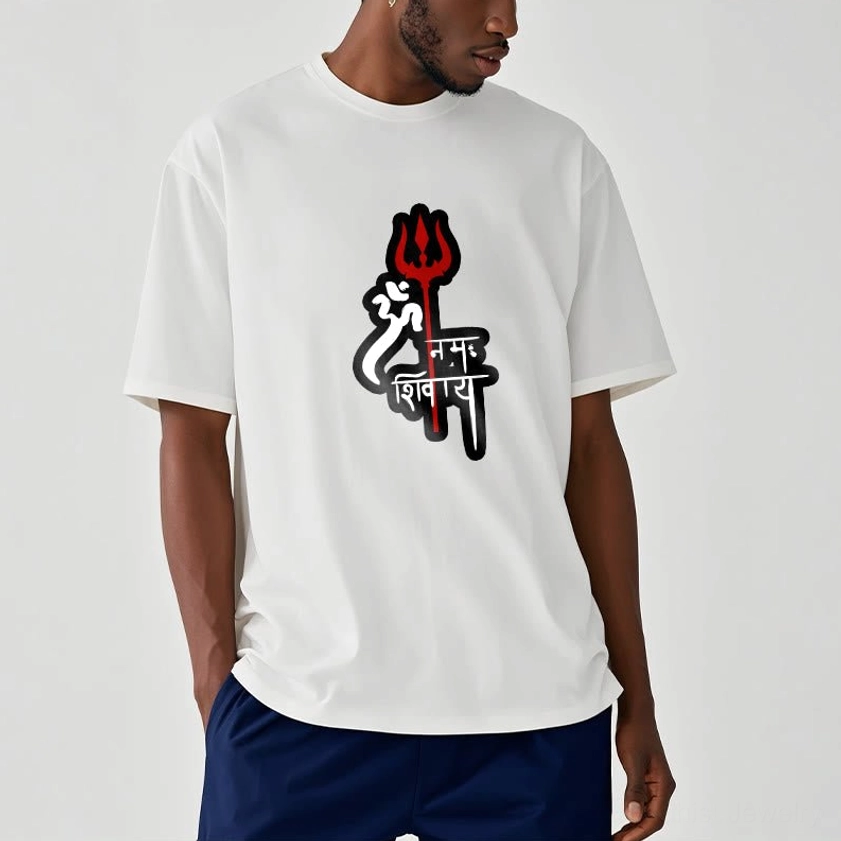 Om Namah Shivaya sacred mantra cotton t-shirt multiple colors color options