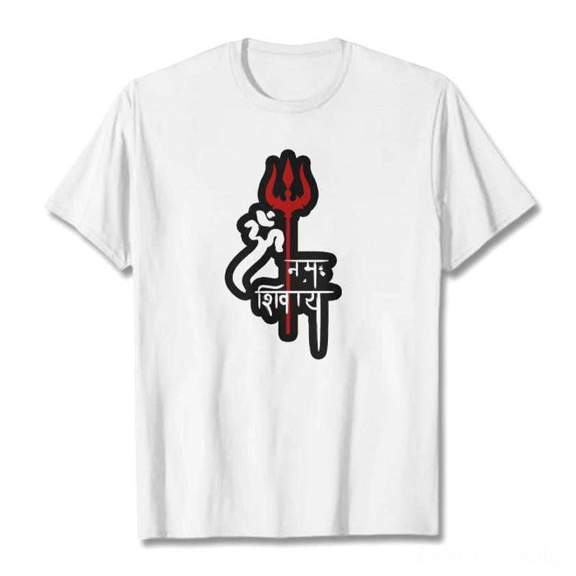 Om Namah Shivaya meditation t-shirt styled with accessories spiritual fashion