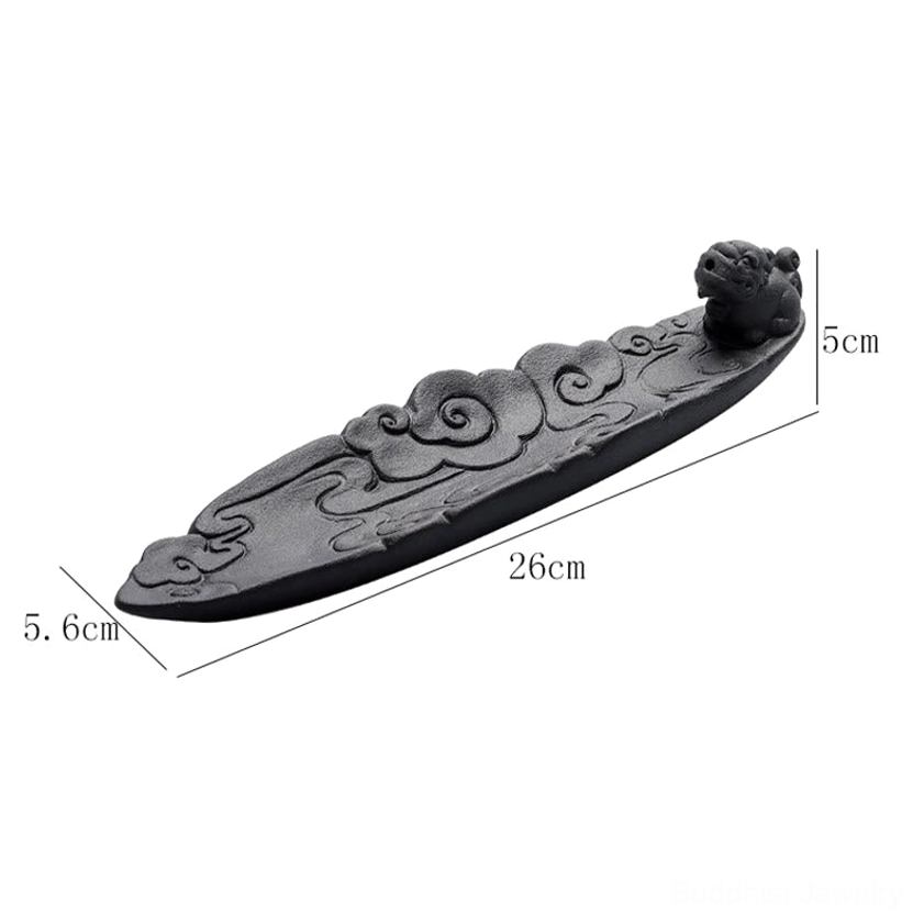 Pixiu protective guardian ceramic incense burner for invoking prosperity and spiritual harmony