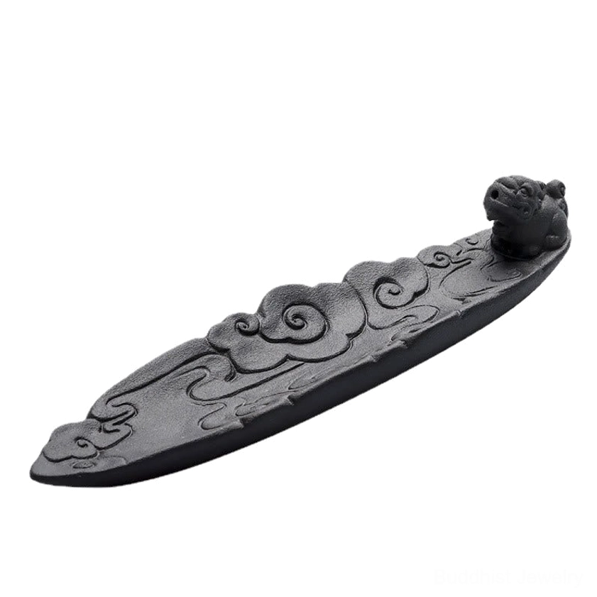 Artisan Pixiu clouds ceramic incense burner perfect gift for yoga wellness and mindful living
