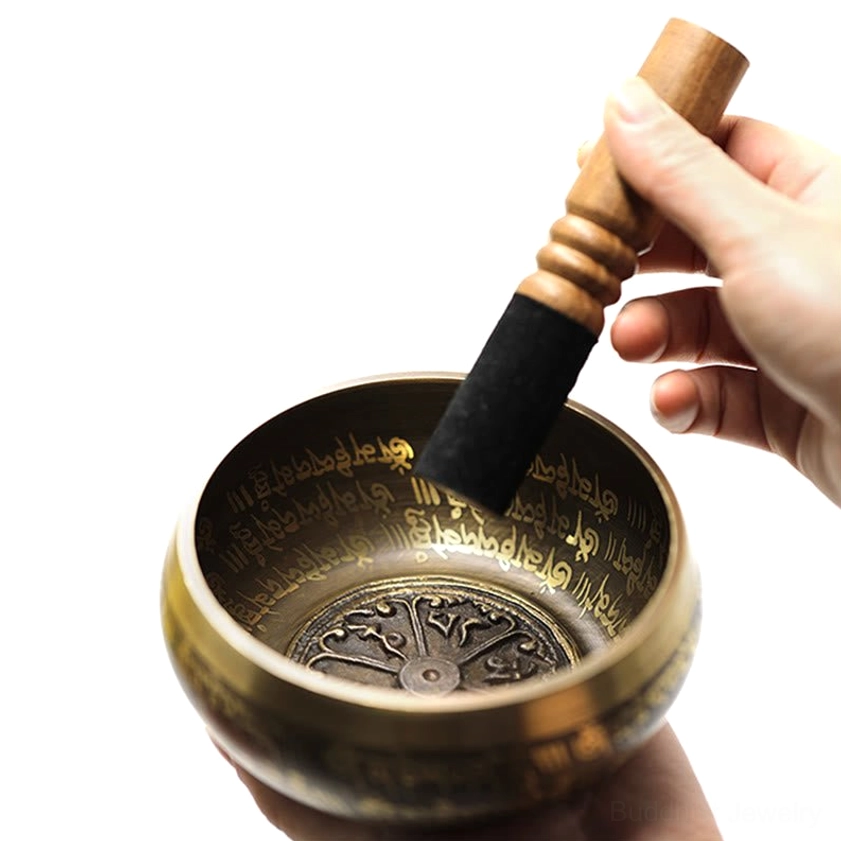 Portable Buddhist singing bowl set perfect for yoga studios, meditation retreats and energy healing