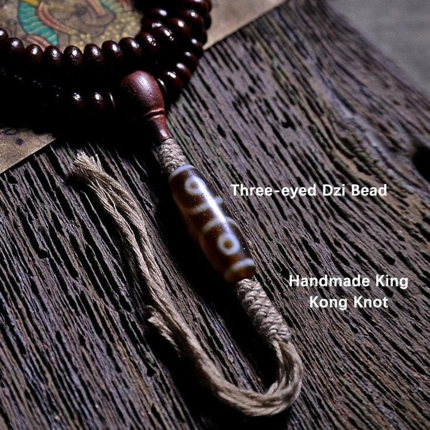 Purple bodhi seed prayer beads mala 108 beads for chanting and mantra recitation