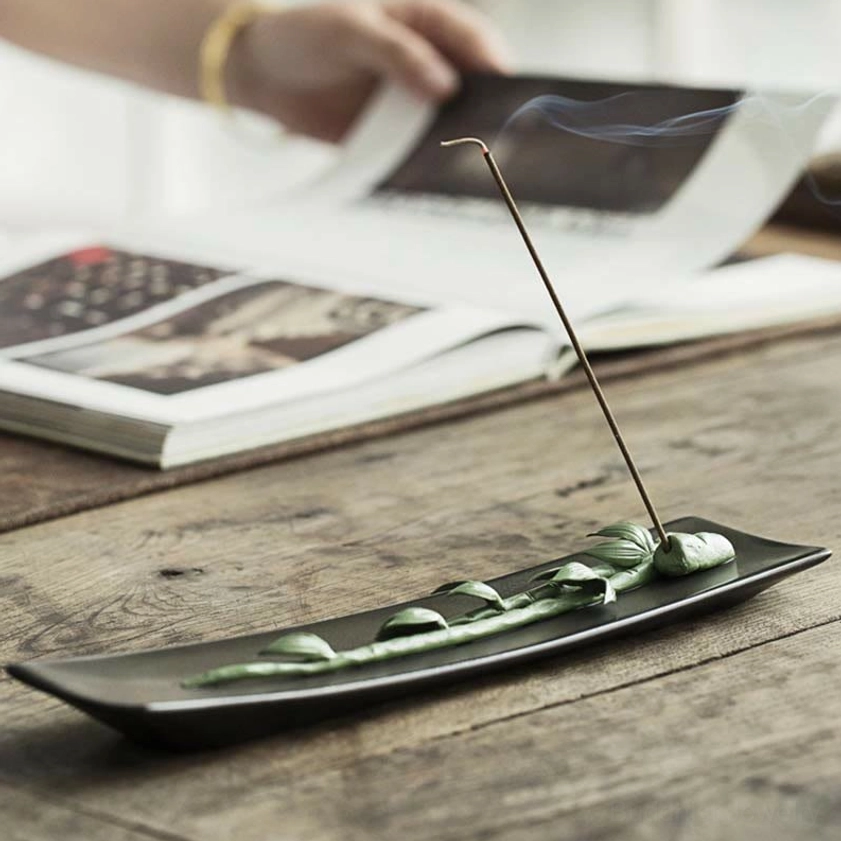 Ceramic incense burner with premium finish, meditation and mindfulness practice essential