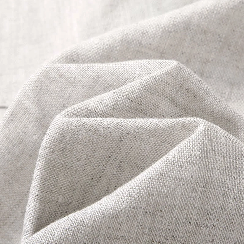 Detailed linen weave pattern - premium natural fiber fabric with soft drape for zen meditation clothing