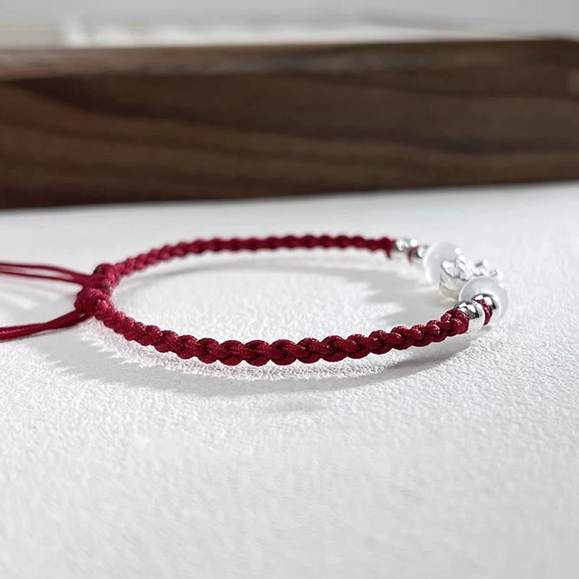 Premium sterling silver lotus cat's eye protection bracelet full product display with accessories