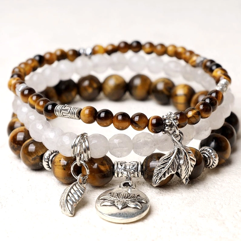 Protective healing crystal bracelet with powerful negative energy cleansing stones for spiritual shielding and peace