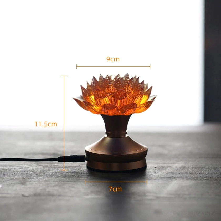 Rechargeable lotus light with eco-conscious design, sustainable spiritual home decoration