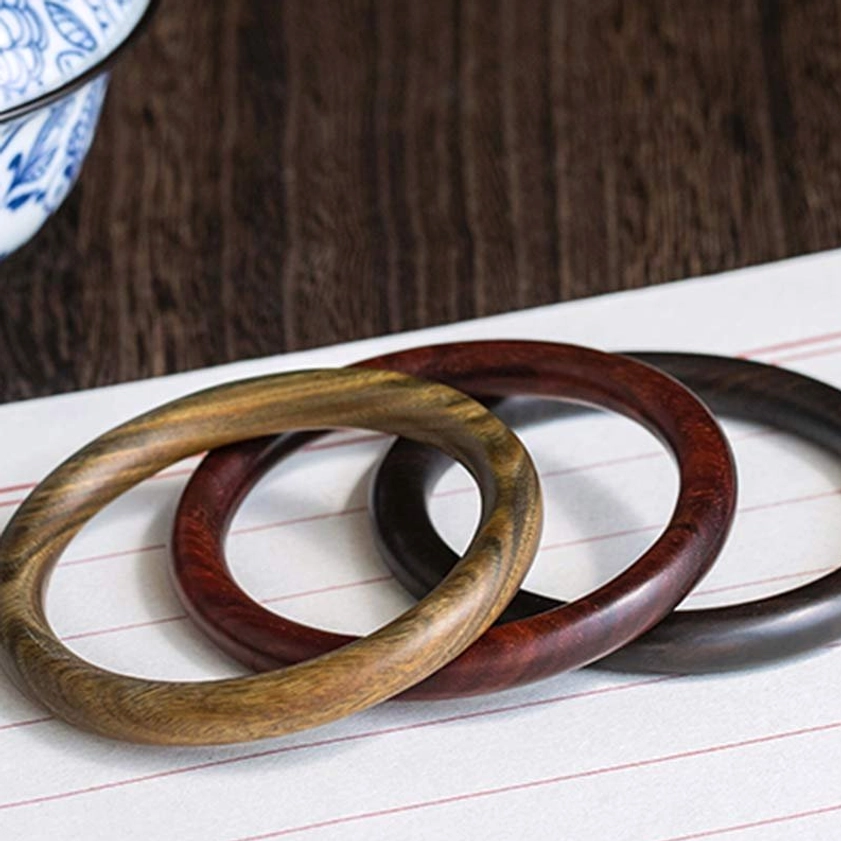 Red Sandalwood Buddhist Bangle size guide - showing multiple diameter options laid out for comparison