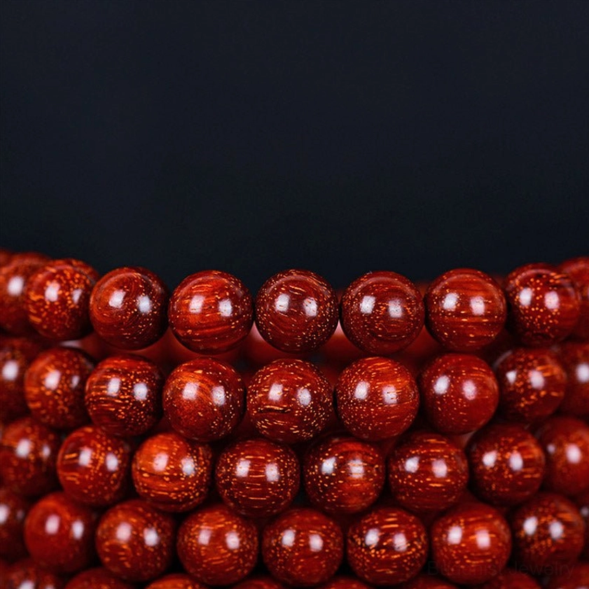 Red sandalwood mala prayer beads spiritual practice meditation tool for buddhist practitioners