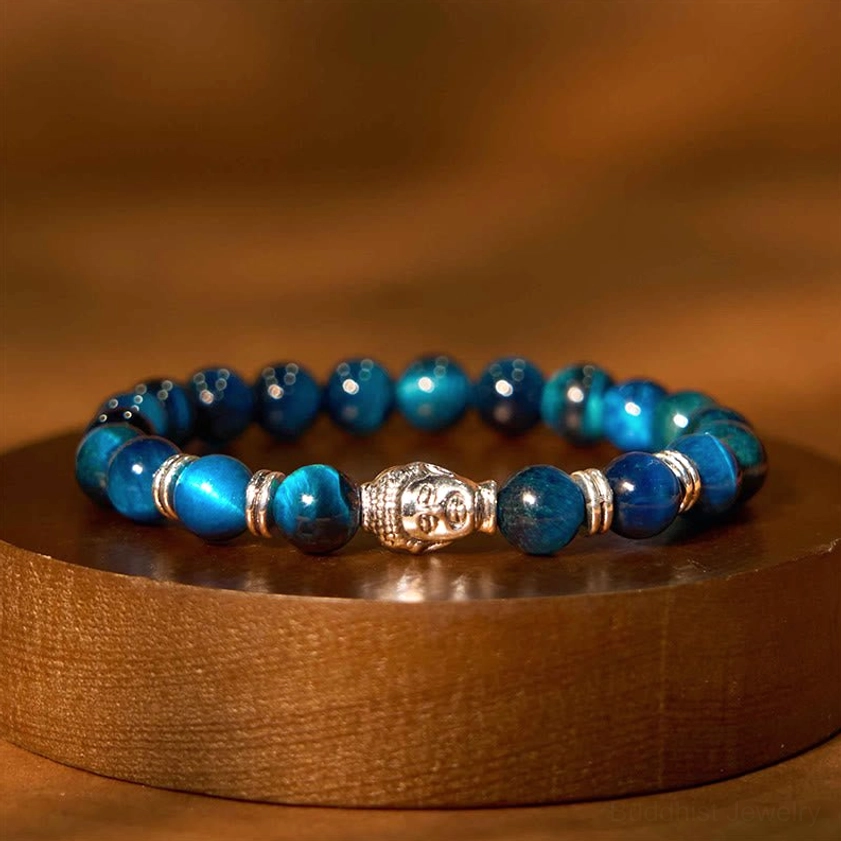Red tiger eye Buddha bracelet - vitality and self-worth protective jewelry