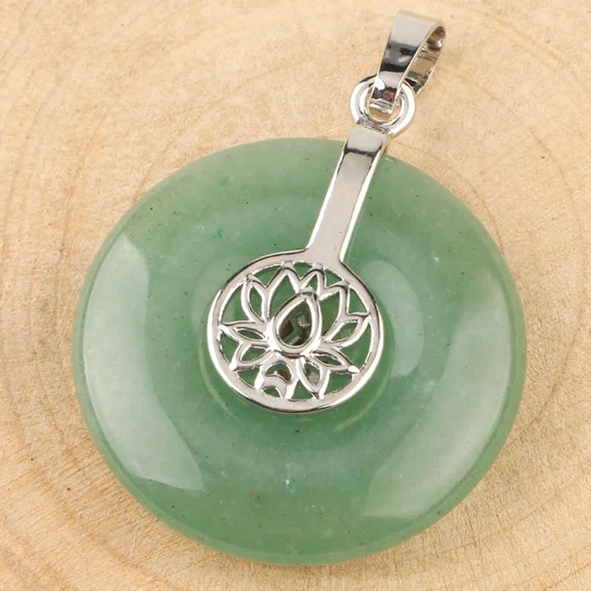 Rose quartz lotus crystal pendant - love and self-acceptance healing charm