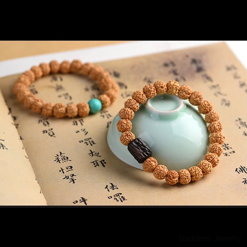 Handmade rudraksha bodhi seed bracelet authentic Buddhist spiritual accessory