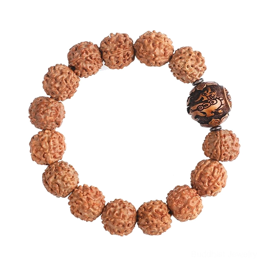 Rudraksha Bodhi Seed bracelet for meditation mindfulness and inner peace spiritual journey