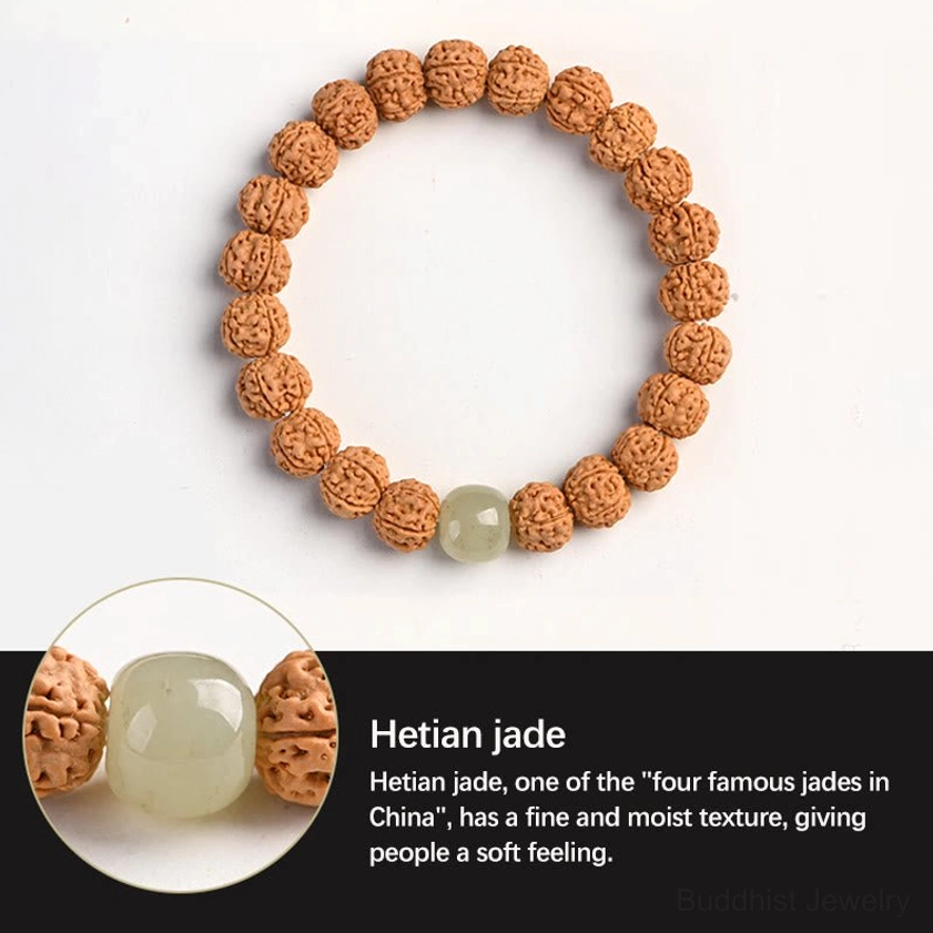 Rudraksha bodhi seed bracelet unisex design suitable for meditation and spiritual practice
