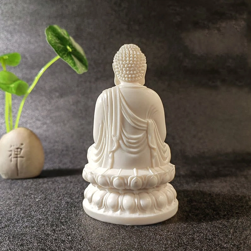 Samantabhadra virtue bodhisattva - handcrafted ivory fruit spiritual meditation statue