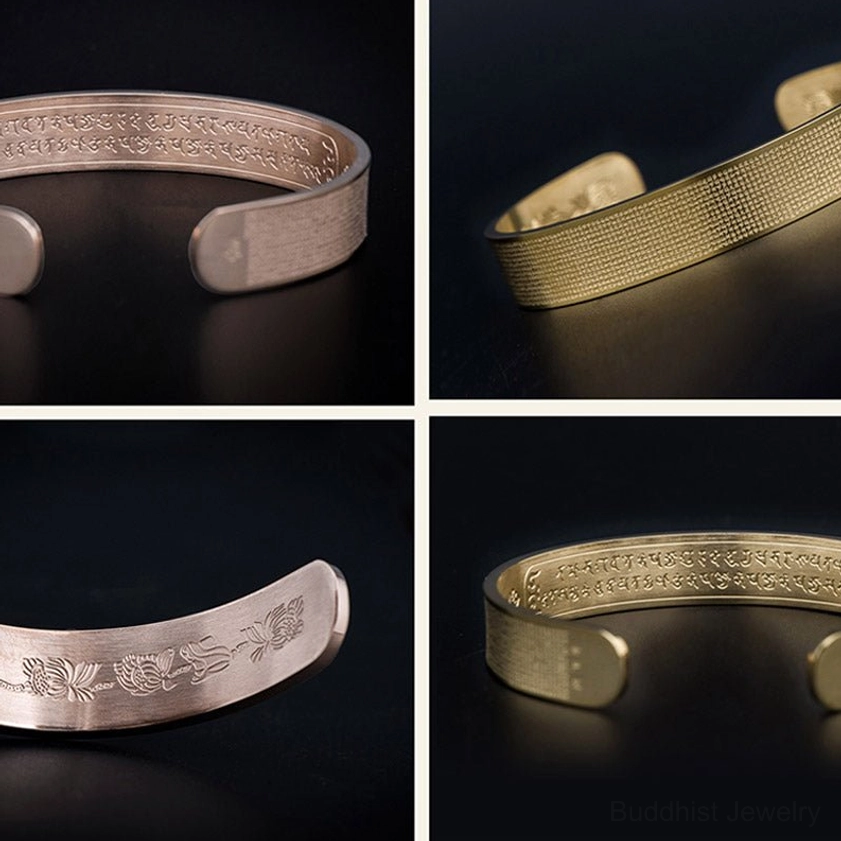 Shurangama Mantra titanium steel bracelet material quality and craftsmanship detail view