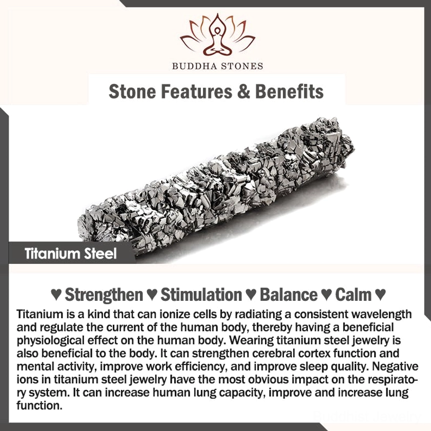 Shurangama Mantra titanium steel Buddhist protection bracelet size and fit guide chart