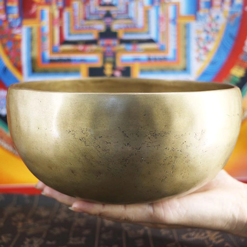 Brass singing bowl for chakra alignment and energy healing