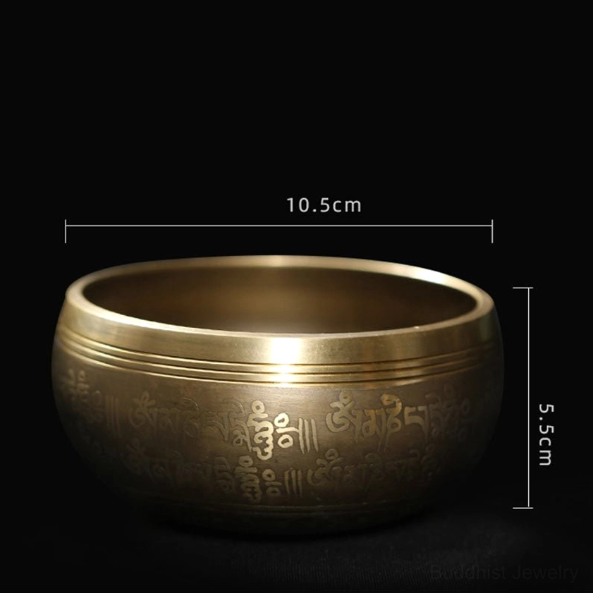 Buddhist meditation bowl gift set packaging with complete accessories for sound healing practice
