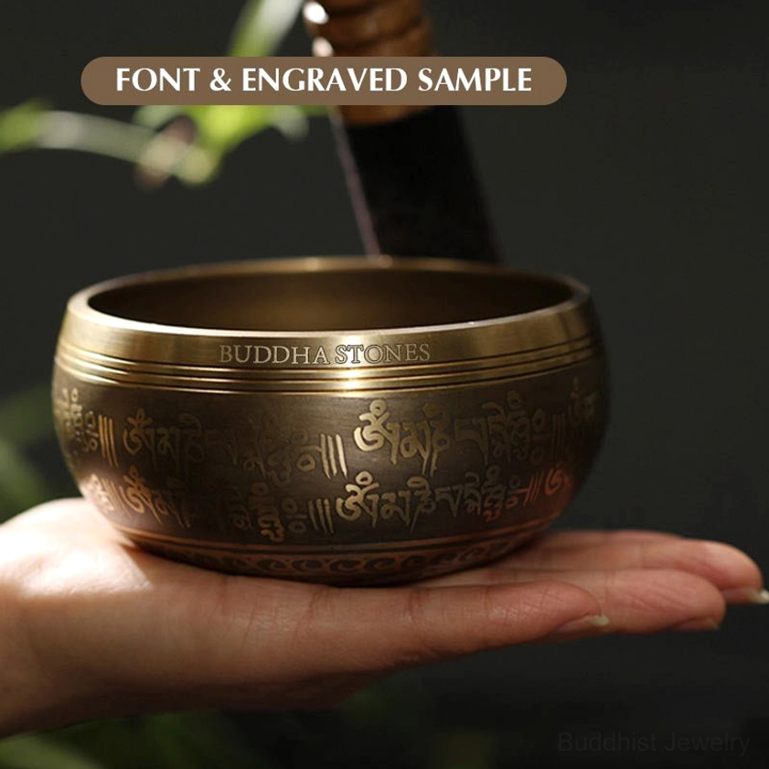 Hand-sewn protective cushion pillow for Buddhist copper singing bowl storage and support