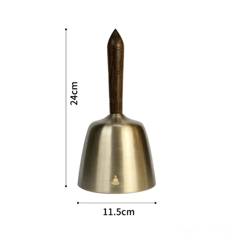 Product dimension diagram showing 11.5cm singing bowl diameter with height measurements and specifications