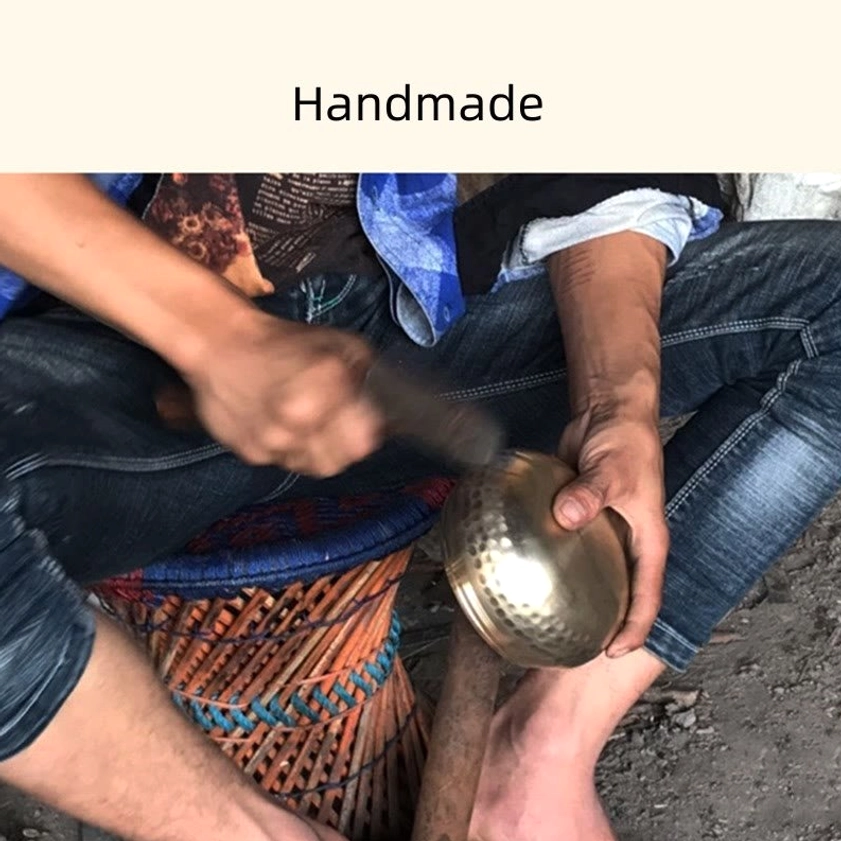 Buddhist singing bowl with traditional Vajra symbol and mantras for sound bath and spiritual awakening
