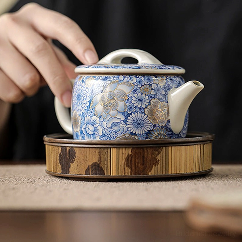Small porcelain teacup mindfulness practice zen meditation tea ritual