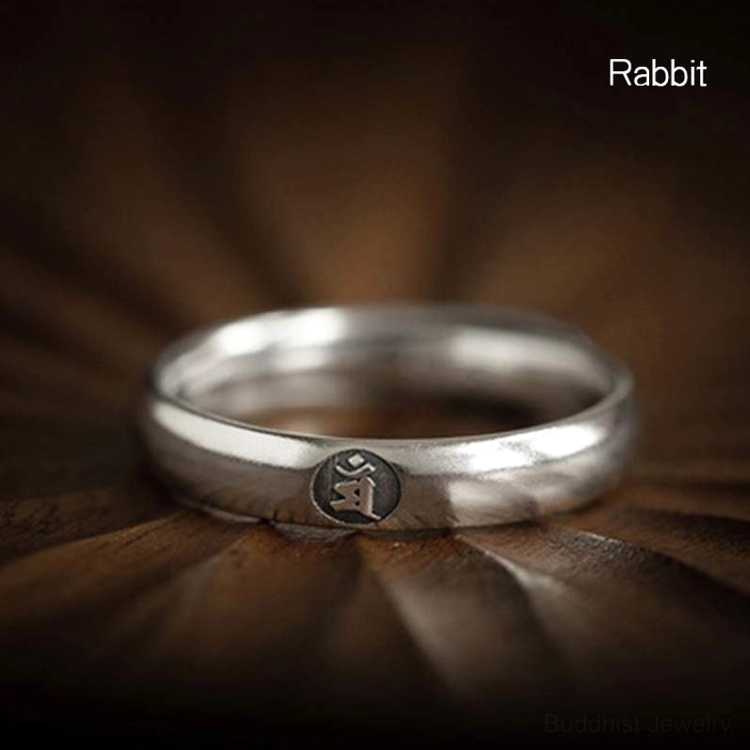 Snake zodiac natal buddha 925 sterling silver ring with wise embossed serpent design
