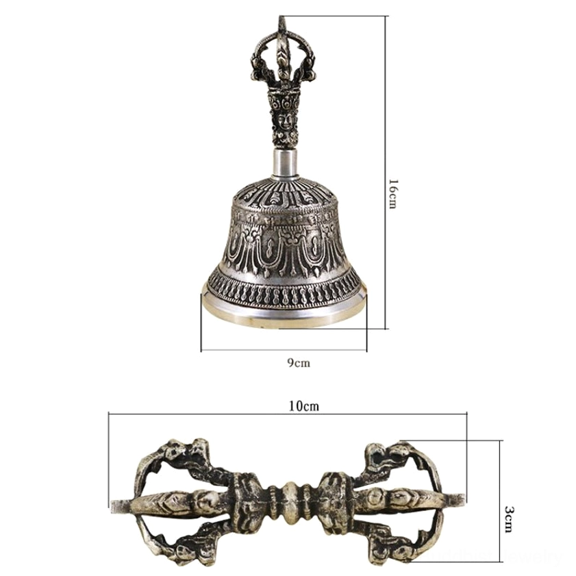 Sound offering meditation bell and vajra dorje for Buddhist ritual ceremony and spiritual practice