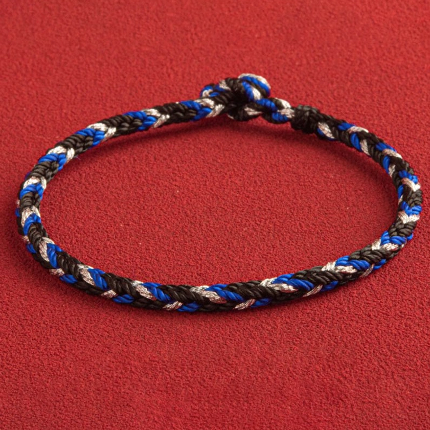 Spiritual Buddhist bracelet for meditation and mindfulness practice with natural rope fibers