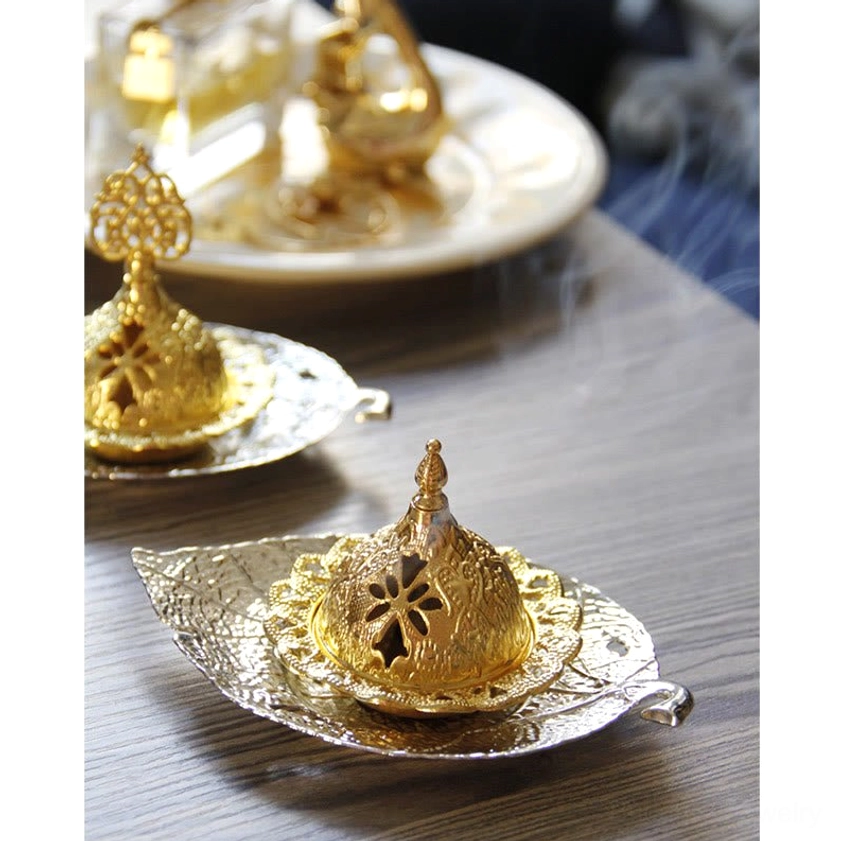 Spiritual incense burner for aromatherapy and meditation practice in mindful home setup