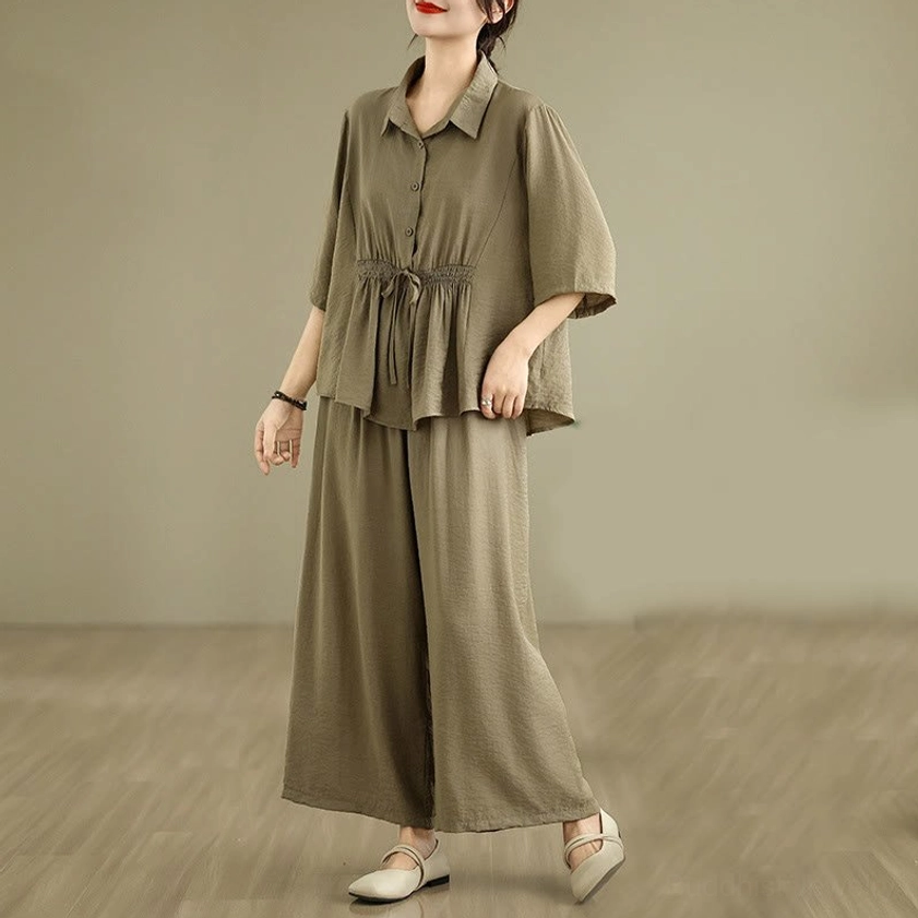 Meditation outfit for spiritual seekers - women's Buddhist clothing with minimalist elegant design