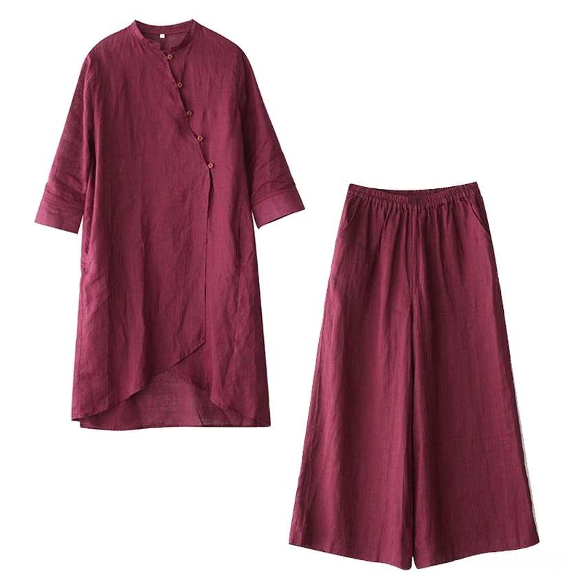 Spiritual practice clothing set handcrafted for tai chi and zen meditation