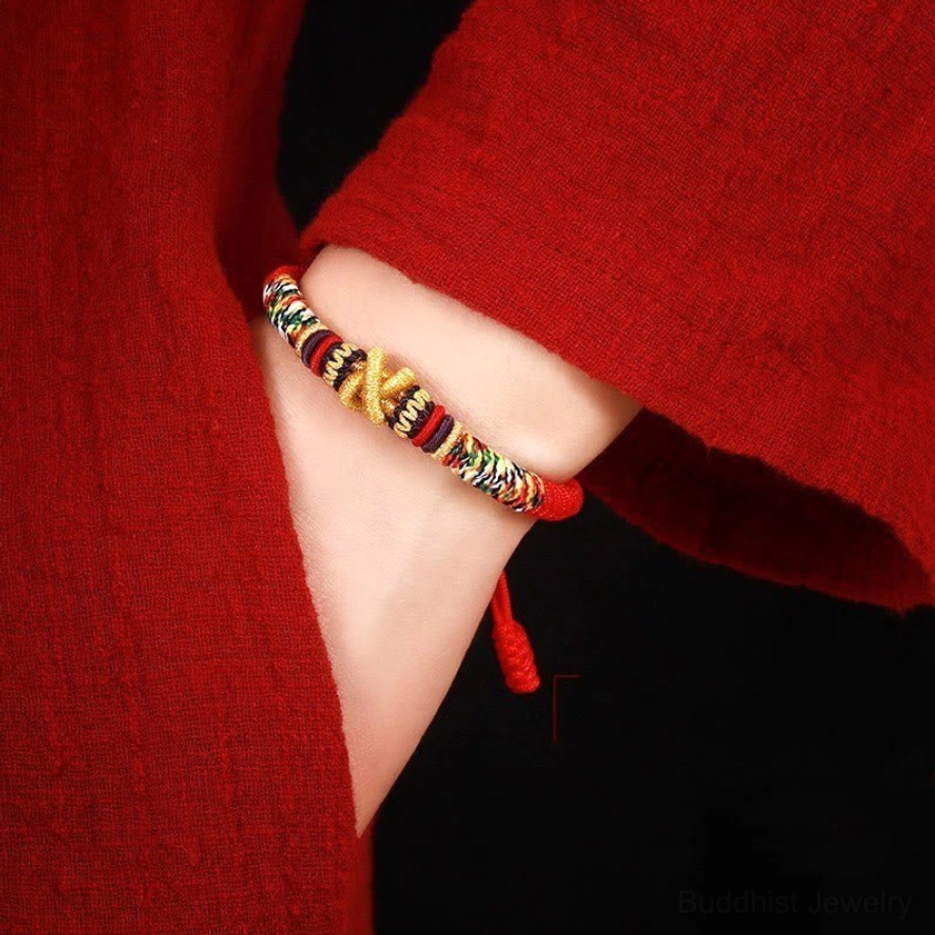 Premium 925 Sterling Silver Buddhist prayer bracelet with Om Mani Padme Hum sacred inscription