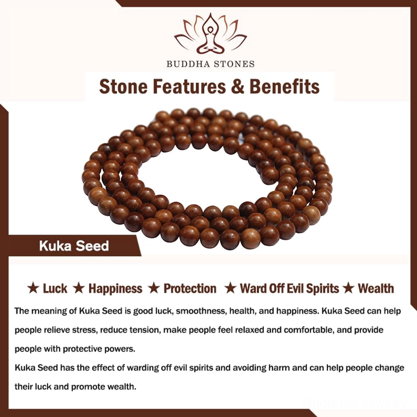 Eco-friendly natural materials Buddhist bracelet sustainable ethical sourcing