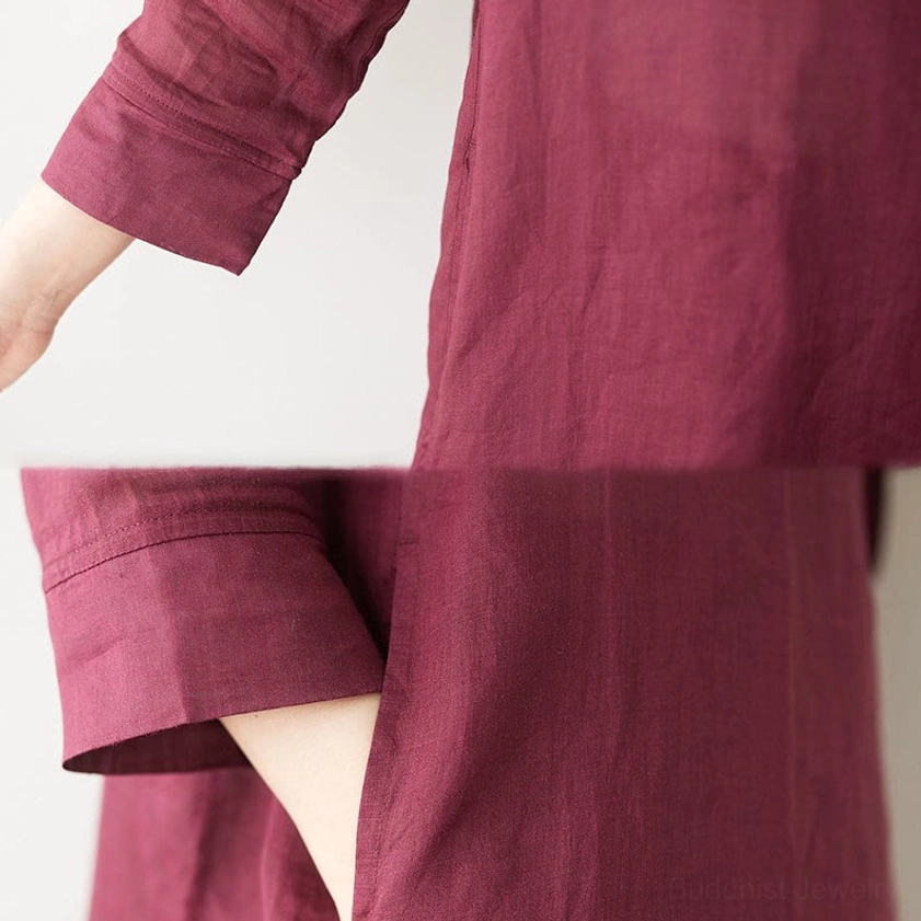 Tai chi and qigong practice outfit set with breathable fabric