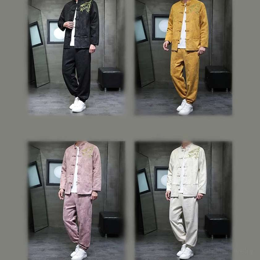 Tang suit two-piece set showing comfortable fit and versatile styling options