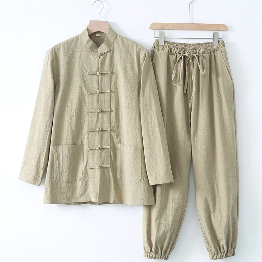 Tang suit complete outfit - two-piece set displaying traditional Chinese cultural heritage