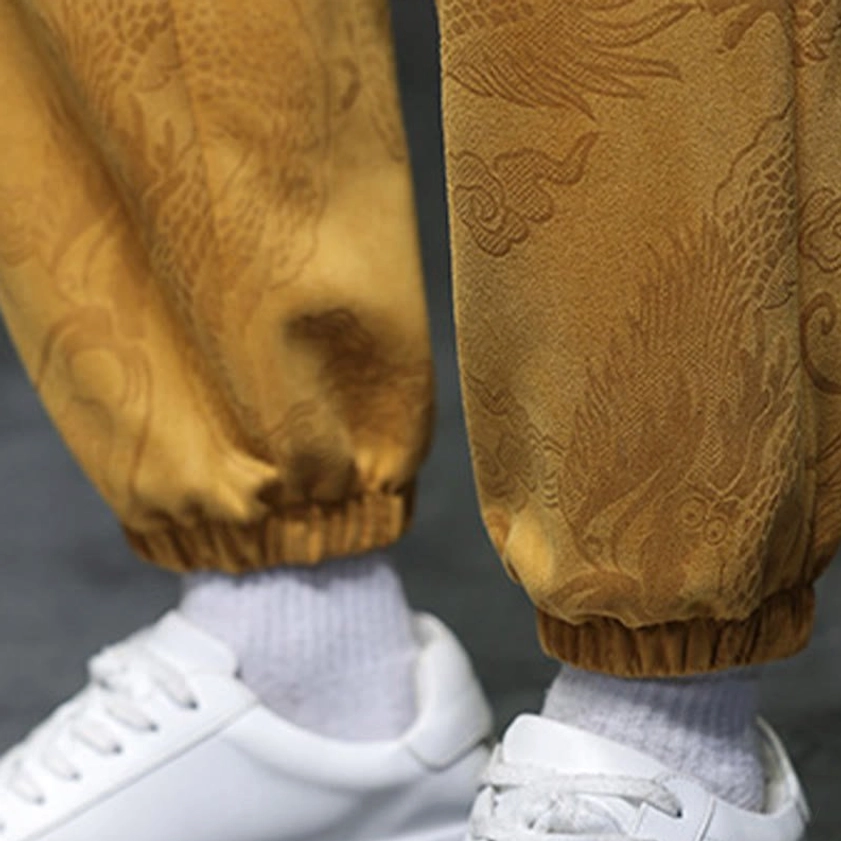 Tang suit detail showing jacket and pants coordination and overall styling
