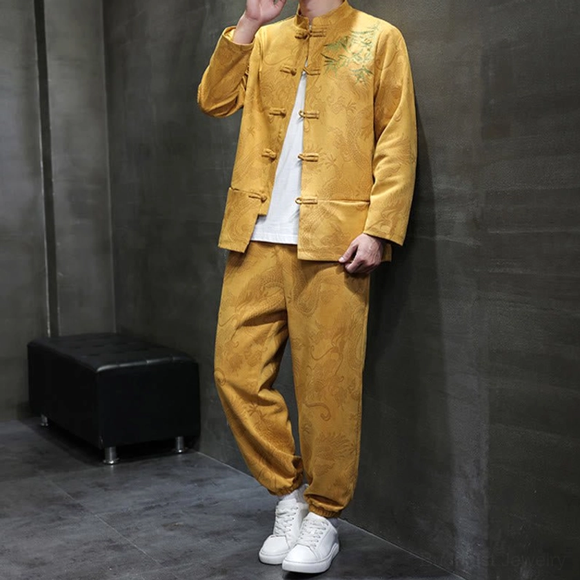 Side view of Tang suit jacket showing contour, fit, and side pocket design