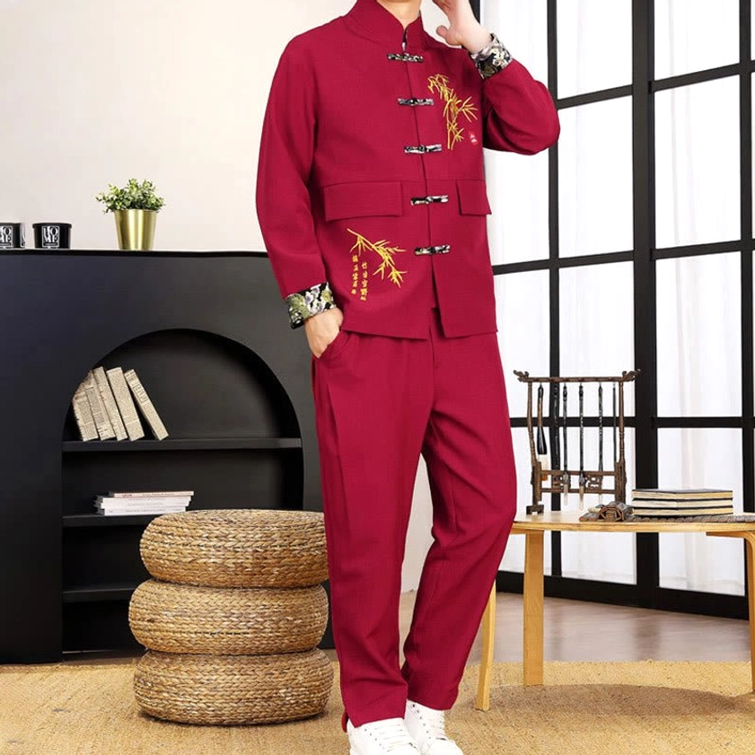 Men's Tang suit ensemble - gift packaging and presentation for special occasions