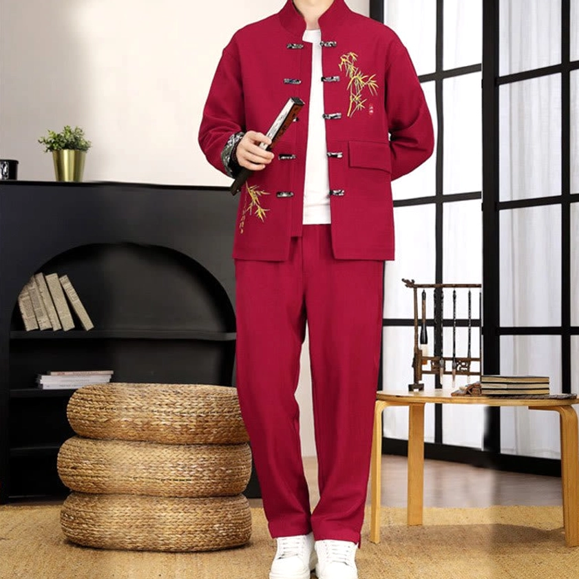 Tang suit men's outfit - size guide and fit demonstration with traditional styling