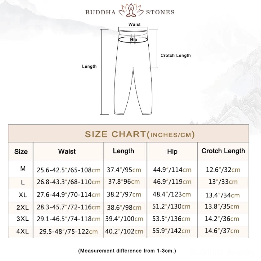 Tang suit pants measurement guide - detailed waist and length specifications